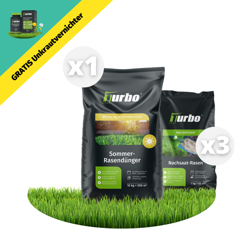 Sommer Rasenset + GRATIS Unkrautvernichter